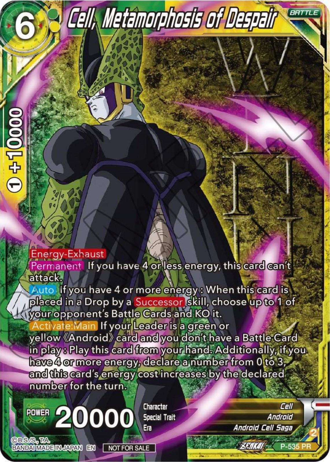 Cell, Metamorphosis of Despair [Winner] P-535 Prices | Dragon Ball ...