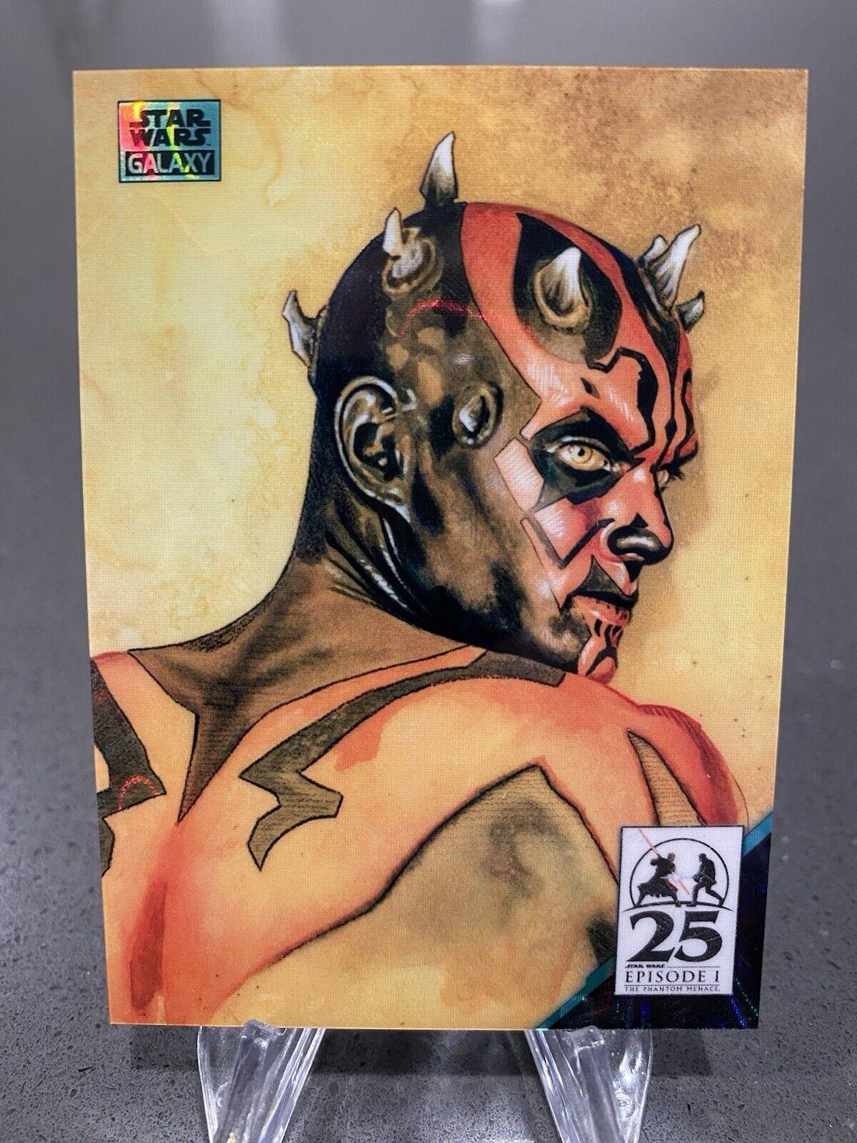 A Mystery named Maul [Aqua Lava Refractor] #AM-5 Star Wars 2024 Topps Chrome Galaxy Art of Darth Maul