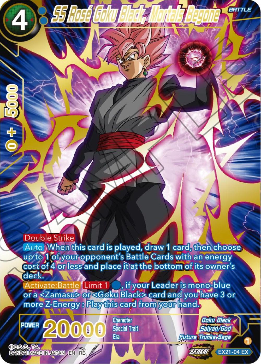 SS Rose Goku Black, Mortals Begone [Alternate Art Foil] EX21-04 Dragon Ball Super Premium Anniversary Box 2023