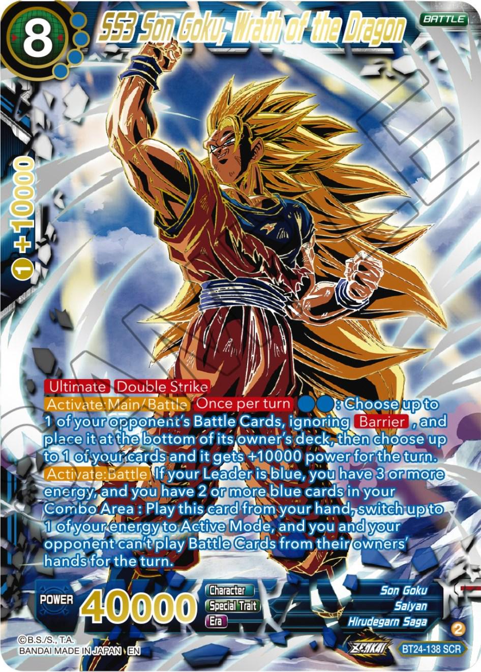 SS3 Son Goku, Wrath of the Dragon [Gold Foil] BT24-138 Dragon Ball Super Beyond Generations