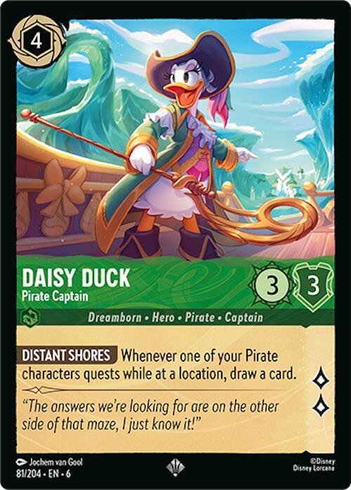 Daisy Duck - Pirate Captain #81 Lorcana Azurite Sea