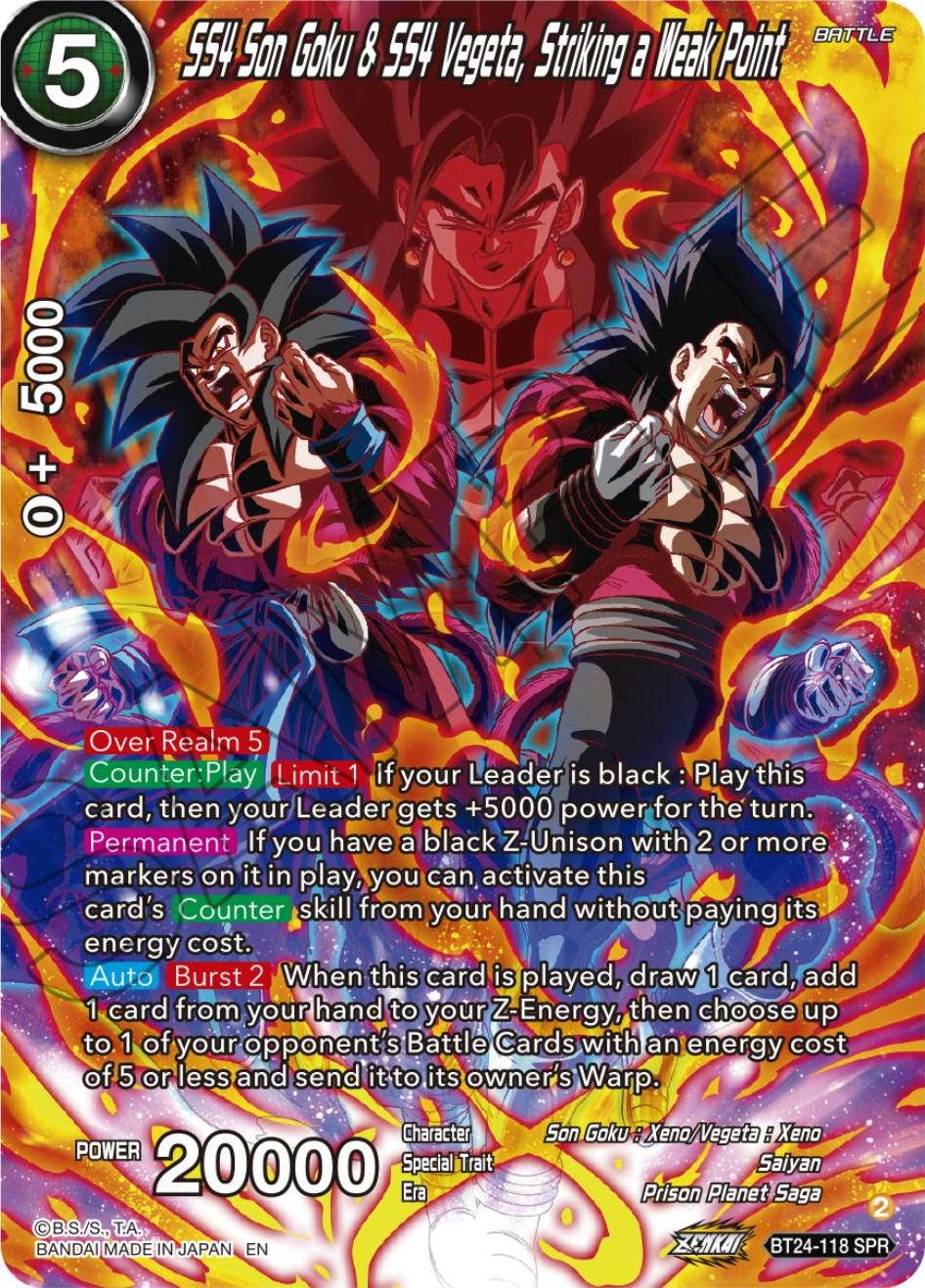 SS4 Son Goku & SS4 Vegeta, Striking a Weak Point [SPR] BT24-118 Dragon Ball Super Beyond Generations