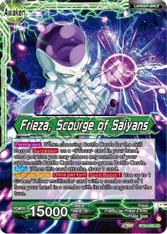 Frieza // Frieza, Scourge of Saiyans [Foil] BT24-056 Dragon Ball Super Beyond Generations