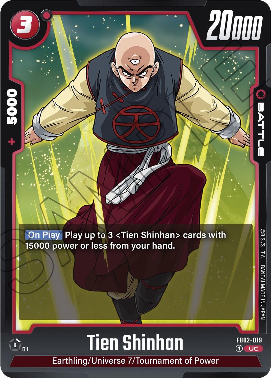 Tien Shinhan FB02-019 Dragon Ball Fusion World Blazing Aura