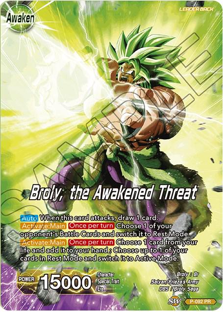 Broly // Broly, the Awakened Threat P-092 Dragon Ball Super Magnificent Collection Forsaken Warrior