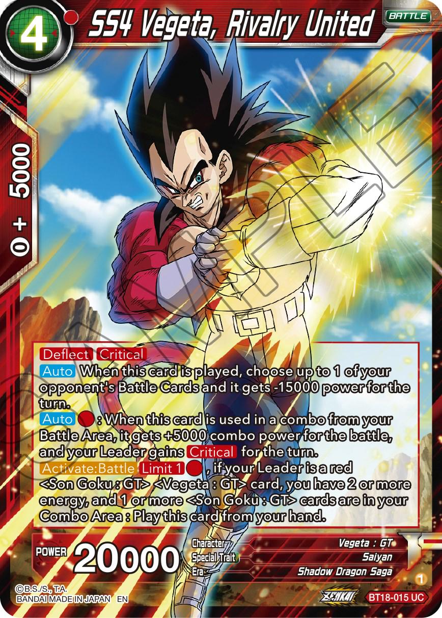 SS4 Vegeta, Rivalry United [Foil] BT18-015 Dragon Ball Super Dawn of the Z-Legends