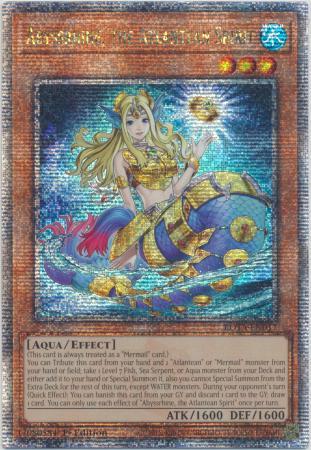 Abyssrhine, the Atlantean Spirit [Quarter Century Secret Rare] ROTA-EN017 YuGiOh Rage of the Abyss