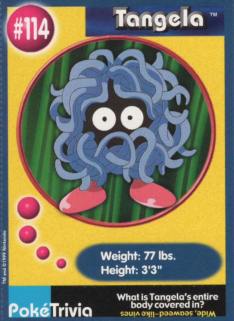 Tangela #114 Pokemon Burger King