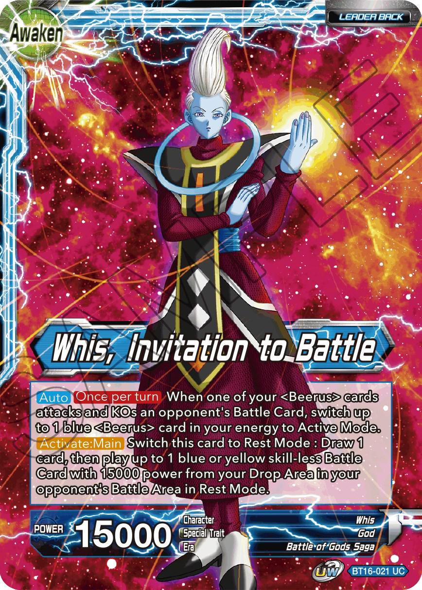 Whis // Whis, Invitation to Battle BT16-021 Dragon Ball Super Realm of the Gods