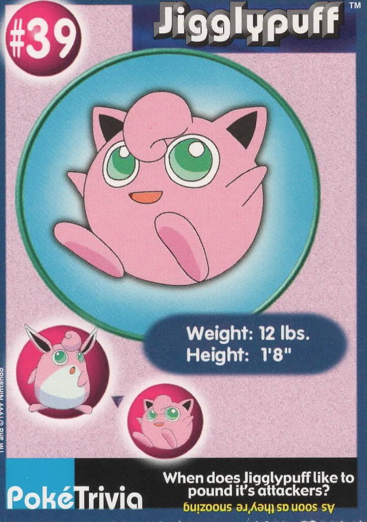 Jigglypuff #39 Pokemon Burger King