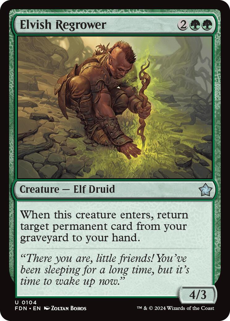 Elvish Regrower #104 Magic Foundations