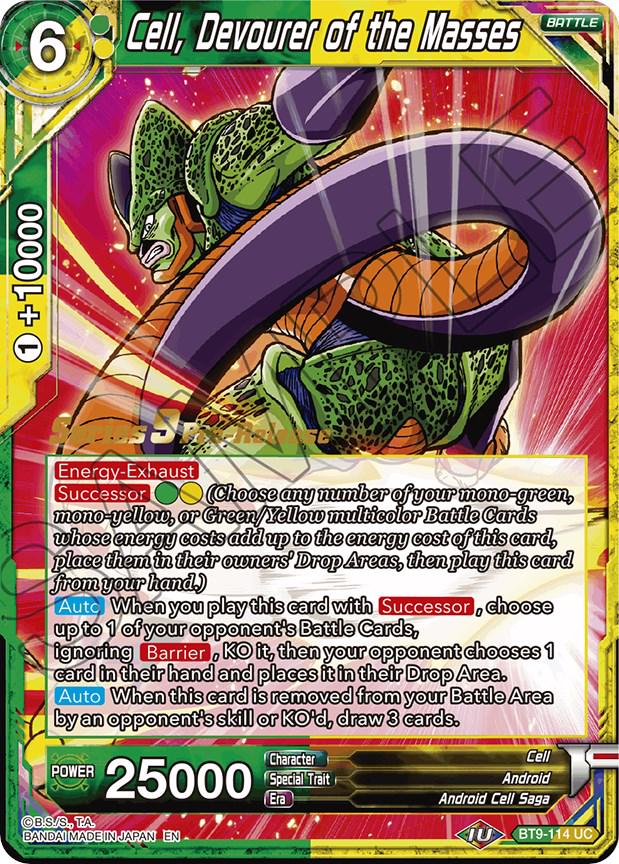 Cell, Devourer of the Masses BT9-114 Dragon Ball Super Universal Onslaught: Pre-Release Promos