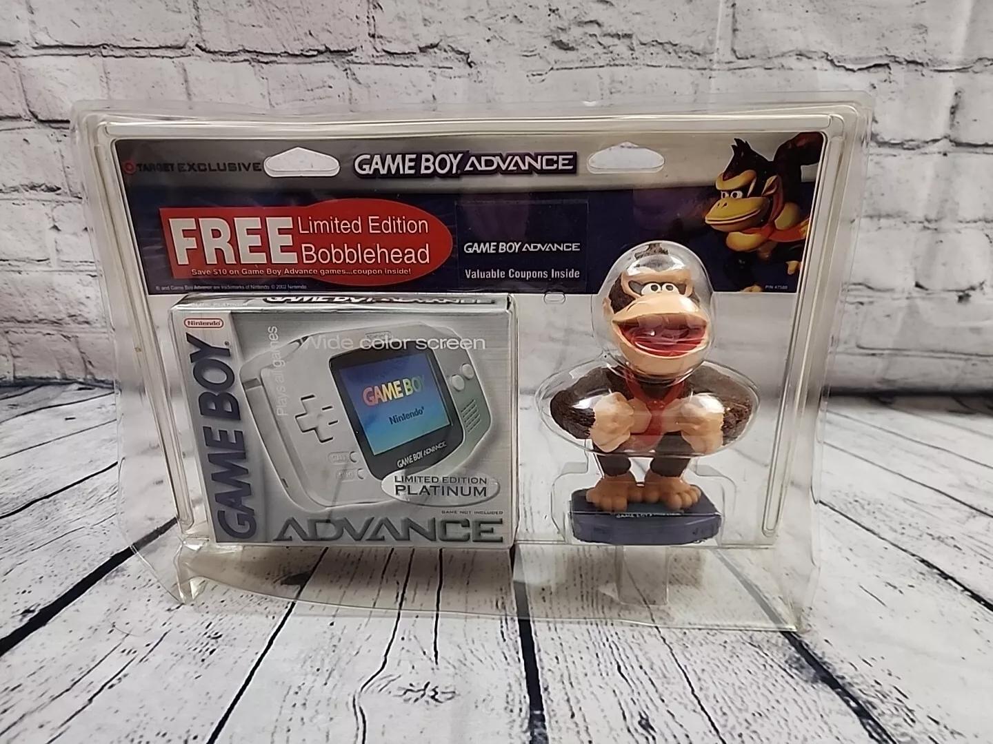 Game Boy Advance Platinum Donkey Kong Bobblehead Bundle GameBoy Advance