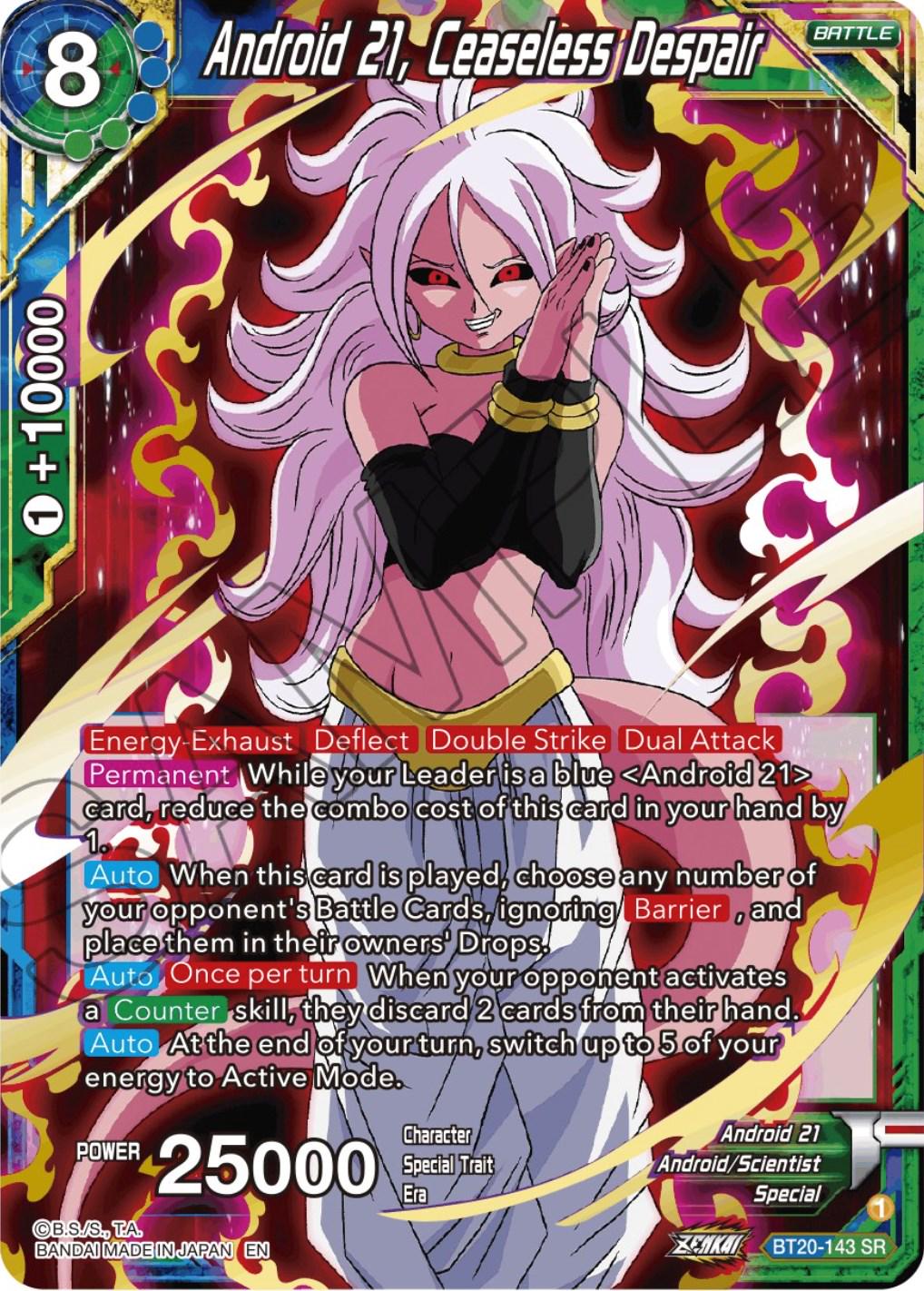 Android 21, Ceaseless Despair BT20-143 Dragon Ball Super Power Absorbed