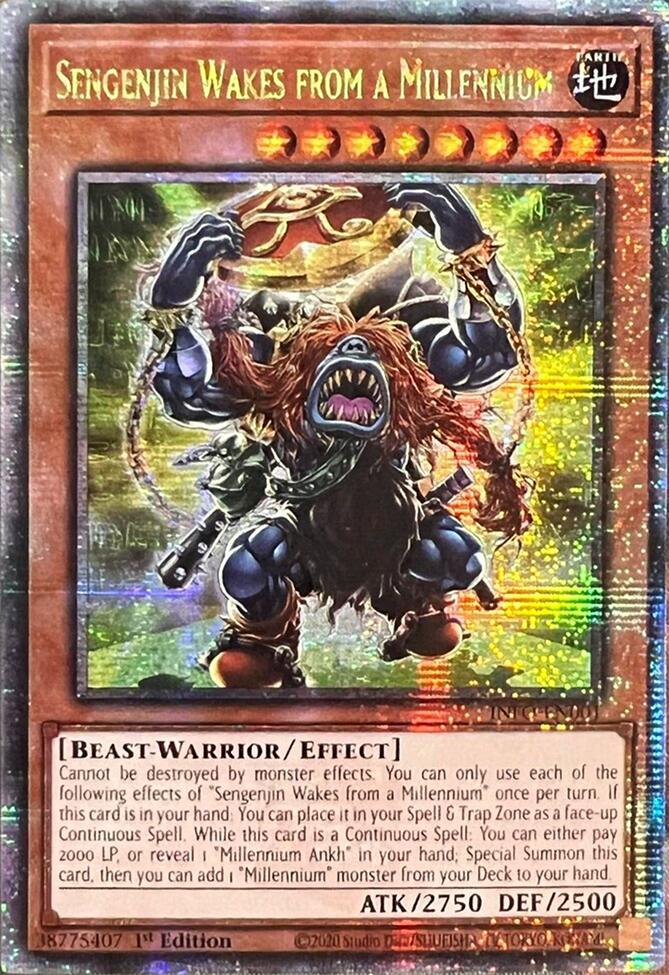 Sengenjin Wakes from a Millennium [Quarter Century Secret Rare] INFO-EN001 YuGiOh The Infinite Forbidden