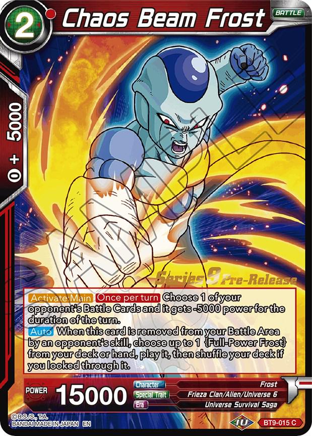 Chaos Beam Frost BT9-015 Dragon Ball Super Universal Onslaught: Pre-Release Promos