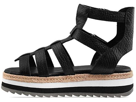 Veletto Gladiator Sandal Mens in Black White at Solestruck