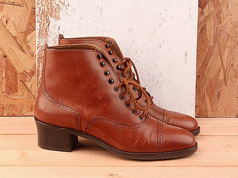 Lace Up Brown Ankle Boots - Yu Boots