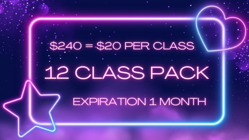 12 Class Pass | Expires in 1 Month
