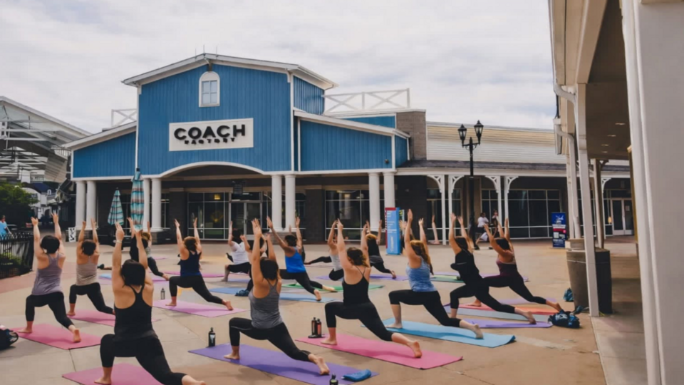 Yoga at the Outlets