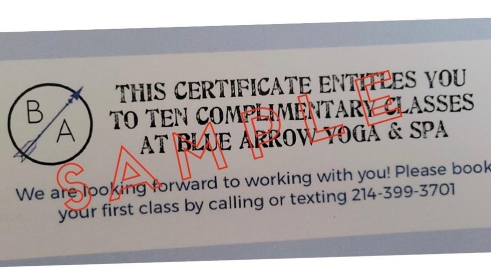 Gift certificate 10 classes Gift certificate 10 classes