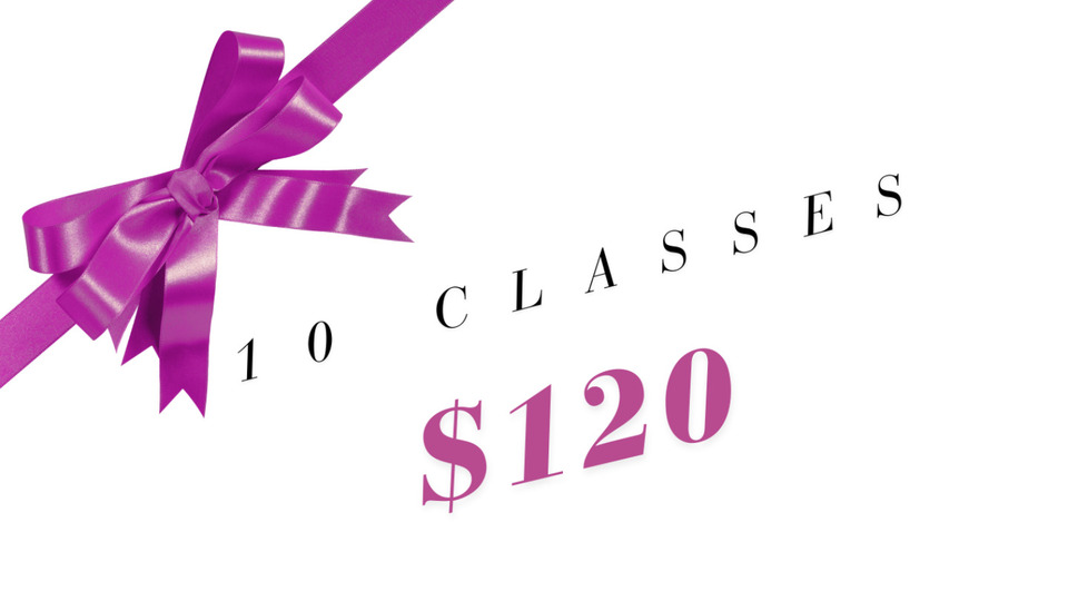 10 classes for $120