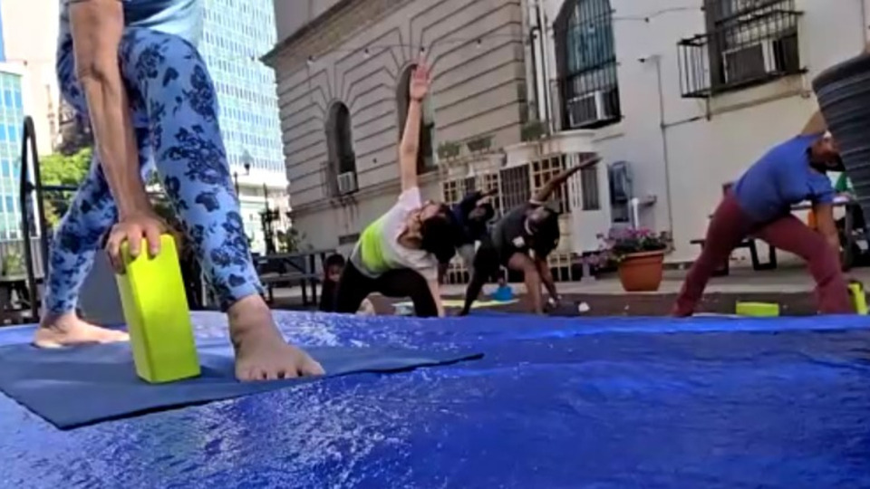 Outdoor Mat Yoga in person at The Newark Public Library FREE June-August 2026