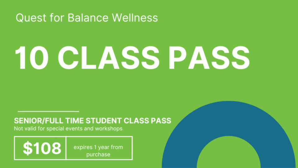 10 Class Pass (Senior and Full time Student)