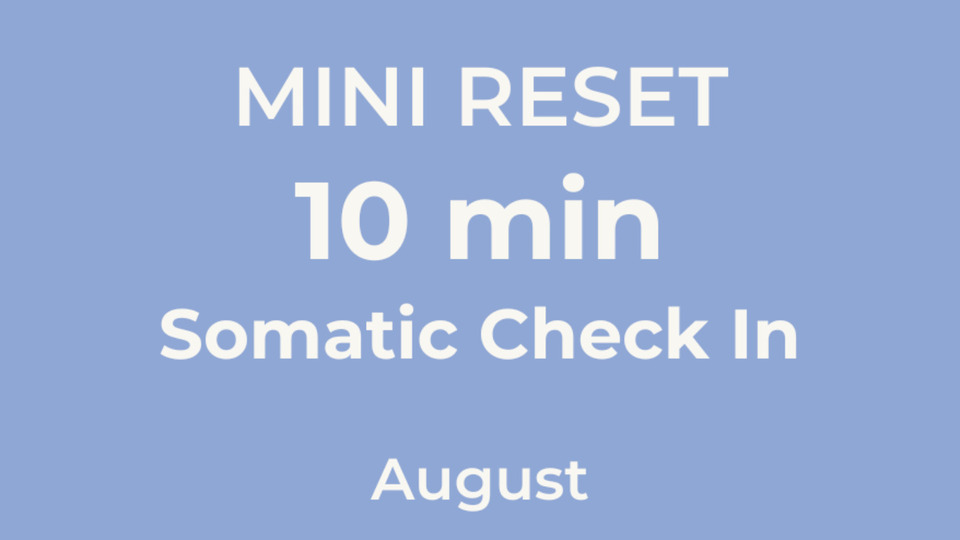 Somatic Check In Somatic Check In