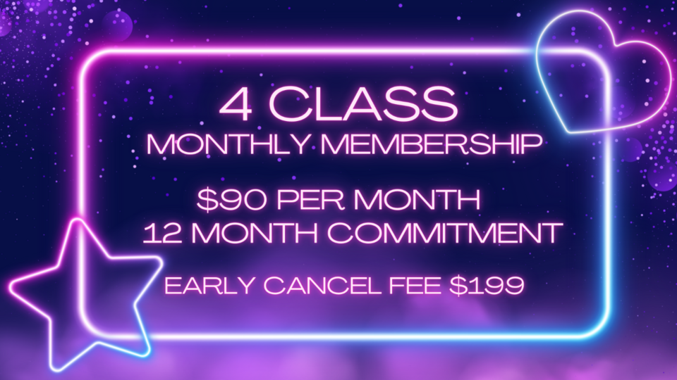 4 Class Monthly Member | Auto-Renew | 12-Month Commitment