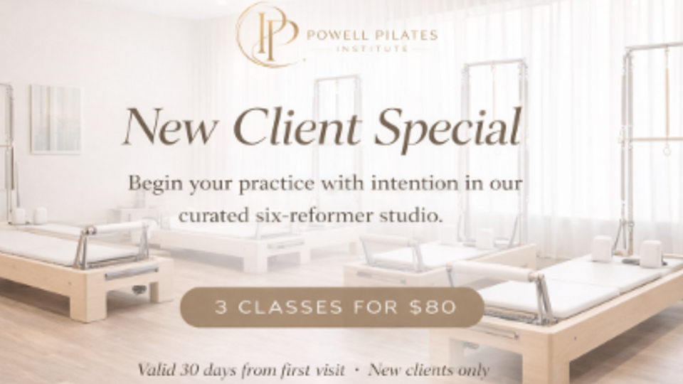New Client Special: 3 classes $80