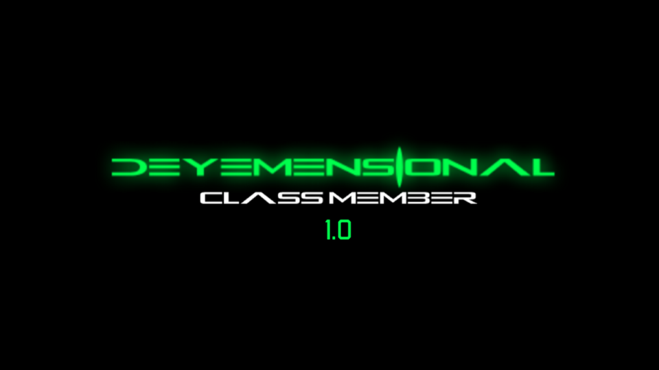 DEYEMENSIONAL CLASS MEMBER 1.0