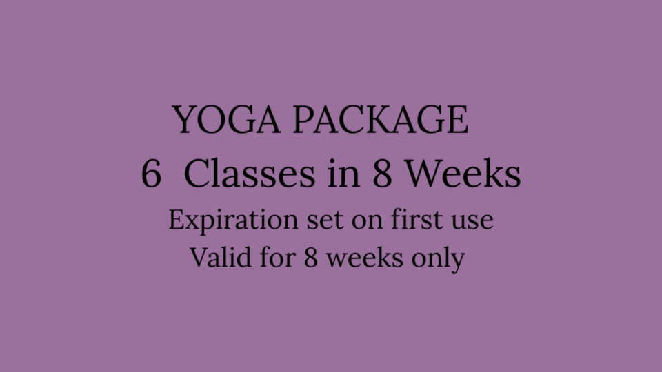 YOGA PACKAGE - 6 in 8