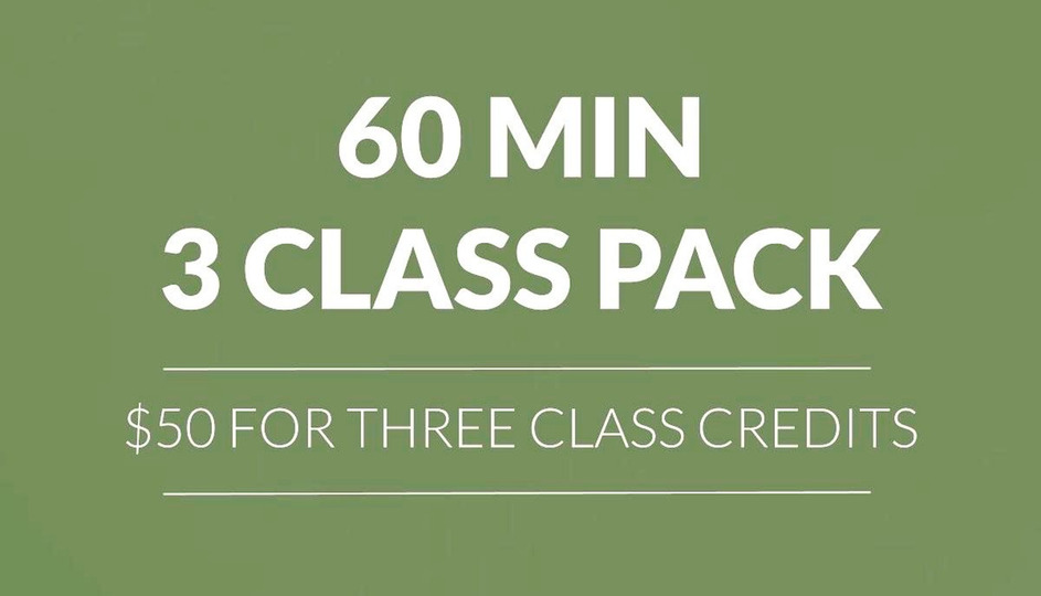 60 Minute - 3 Class Pack