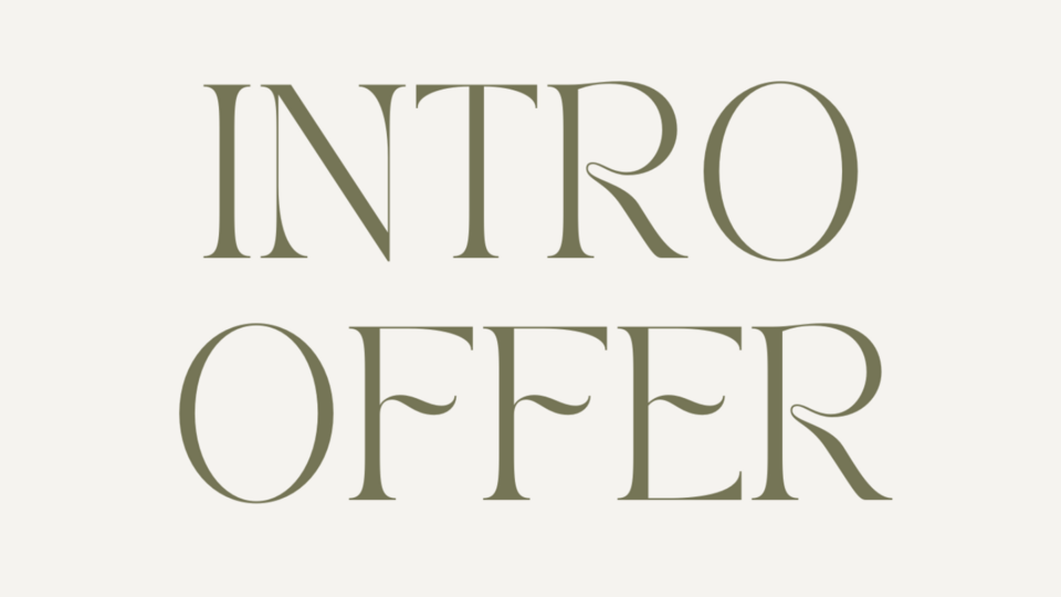 New Student Intro Offer — 3 Classes for £25