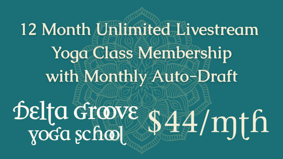 12 Month Unlimited Livestream Yoga Class Membership