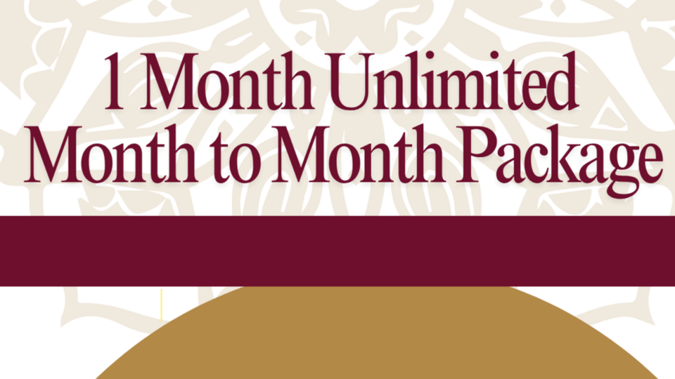 1 Month Unlimited; Month to Month Package
