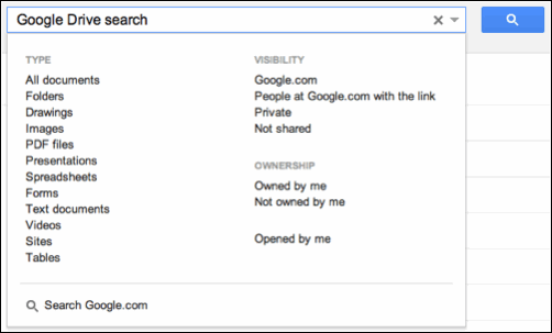google drive search query google drive search query