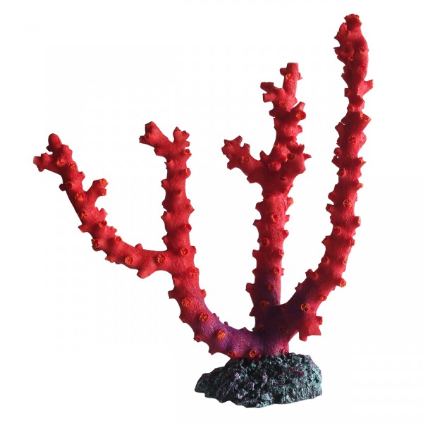 Underwater Treasures Fire Red Gorgonian Coral - Decorations - Aquarium ...