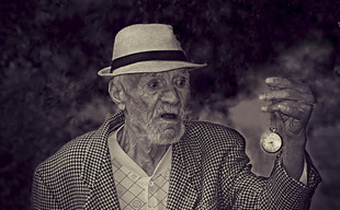 Thumb old watch grandpa